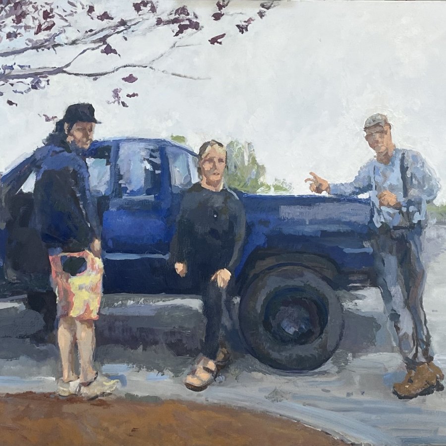 THREE FRIENDS, Peter Malarkey, oil on linen, 30 x 40 inches , copyright ©2024