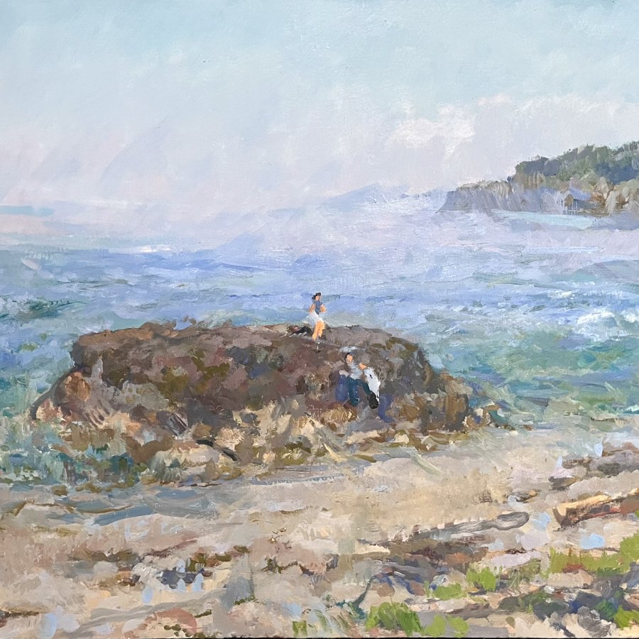 TIDE ROCK, Peter Malarkey, oil on linen, 22 x 28 inches, copyright ©2024