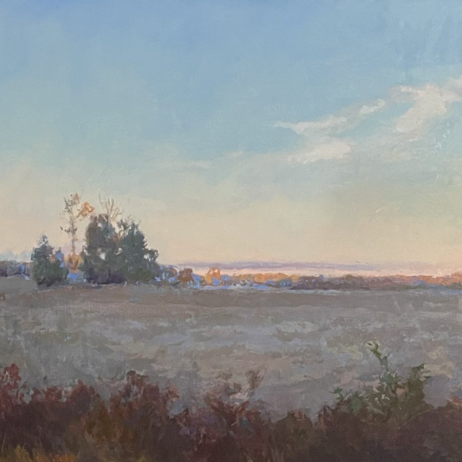 FIELD IN NOVEMBER, Peter Malarkey, oil on linen, 28 x 40 inches, copyright ©2024