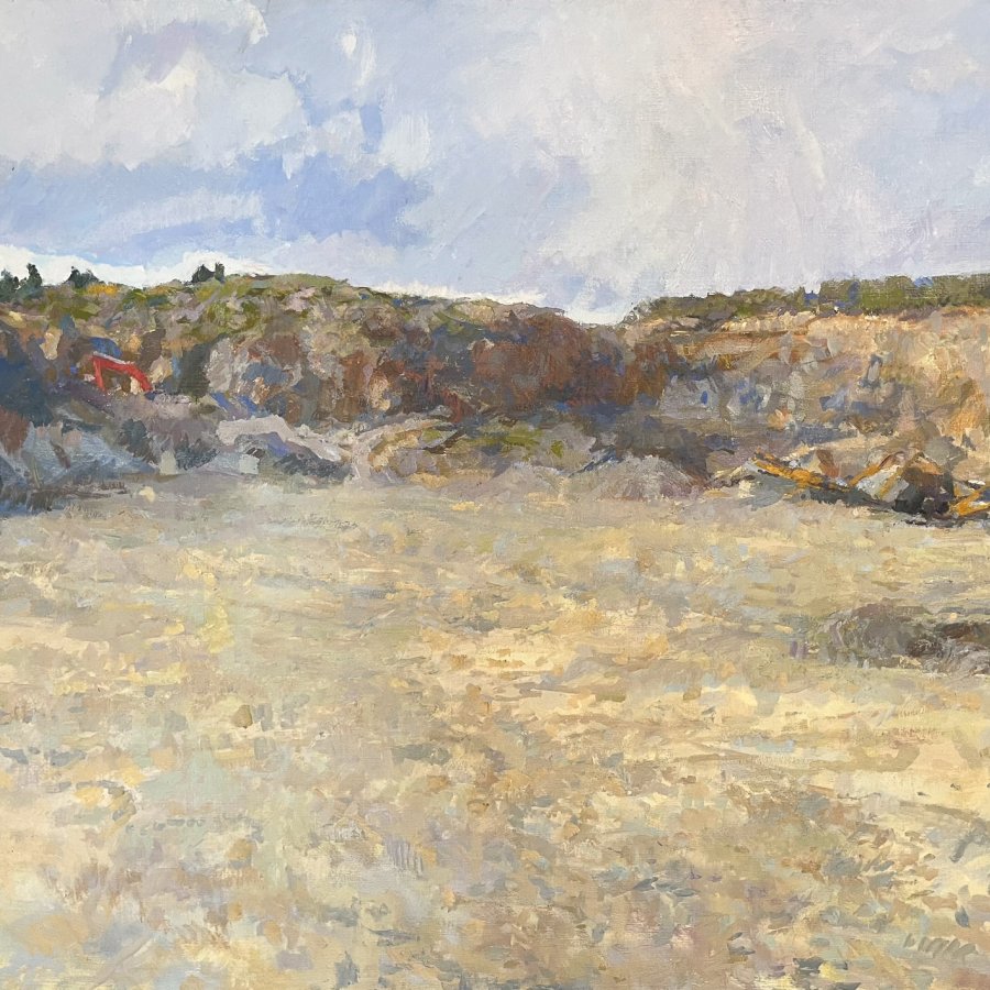 QUARRY NEAR SHELTON, Peter Malarkey, oil on linen, 35 x 44 inches, copyright ©2024